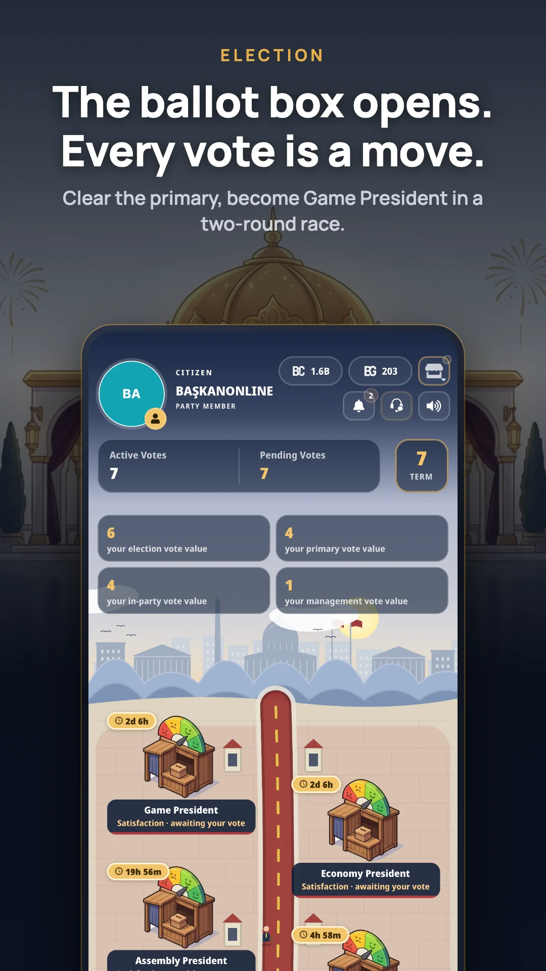 PresidentOnline: GO screenshot