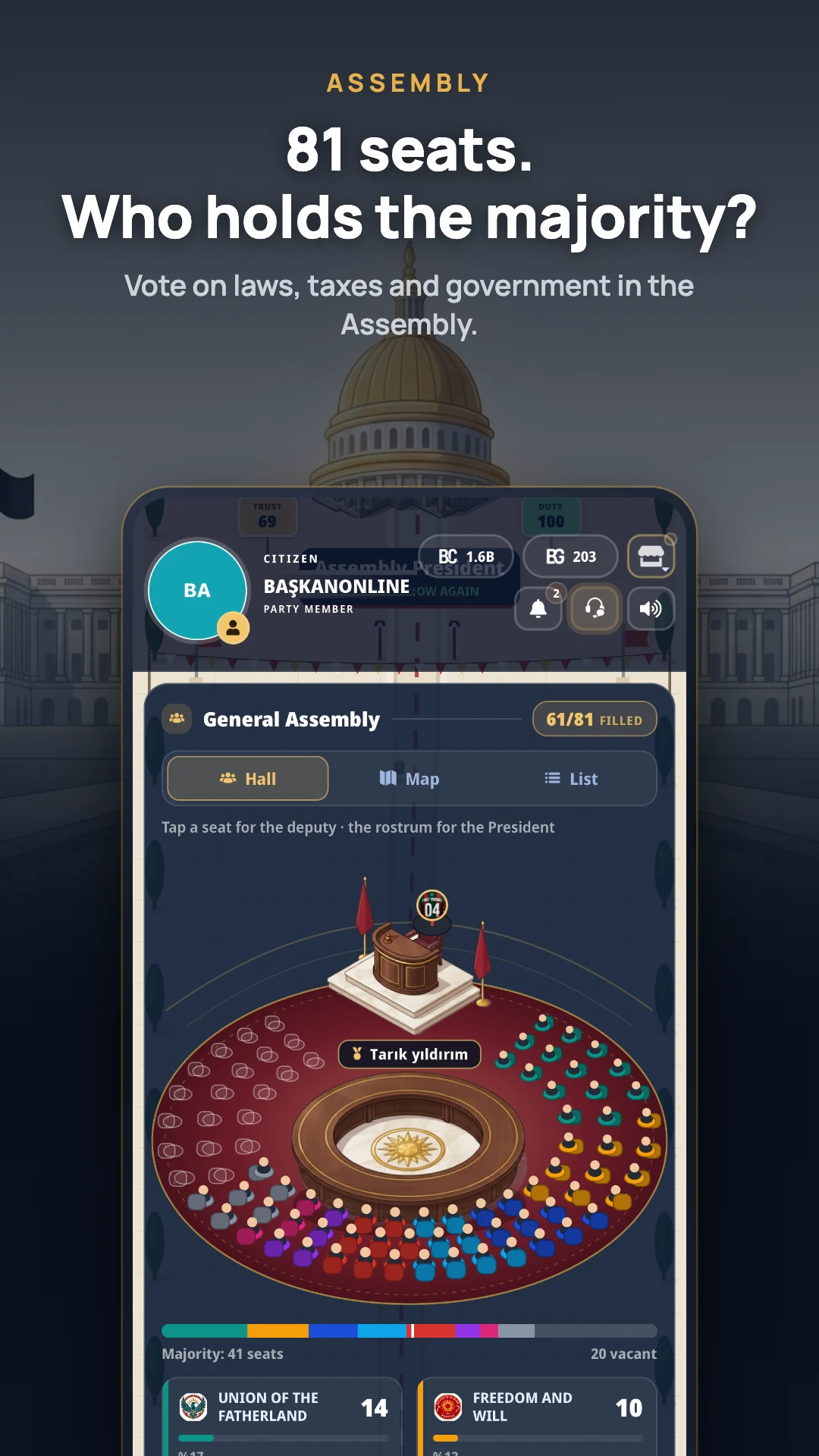 PresidentOnline: GO screenshot