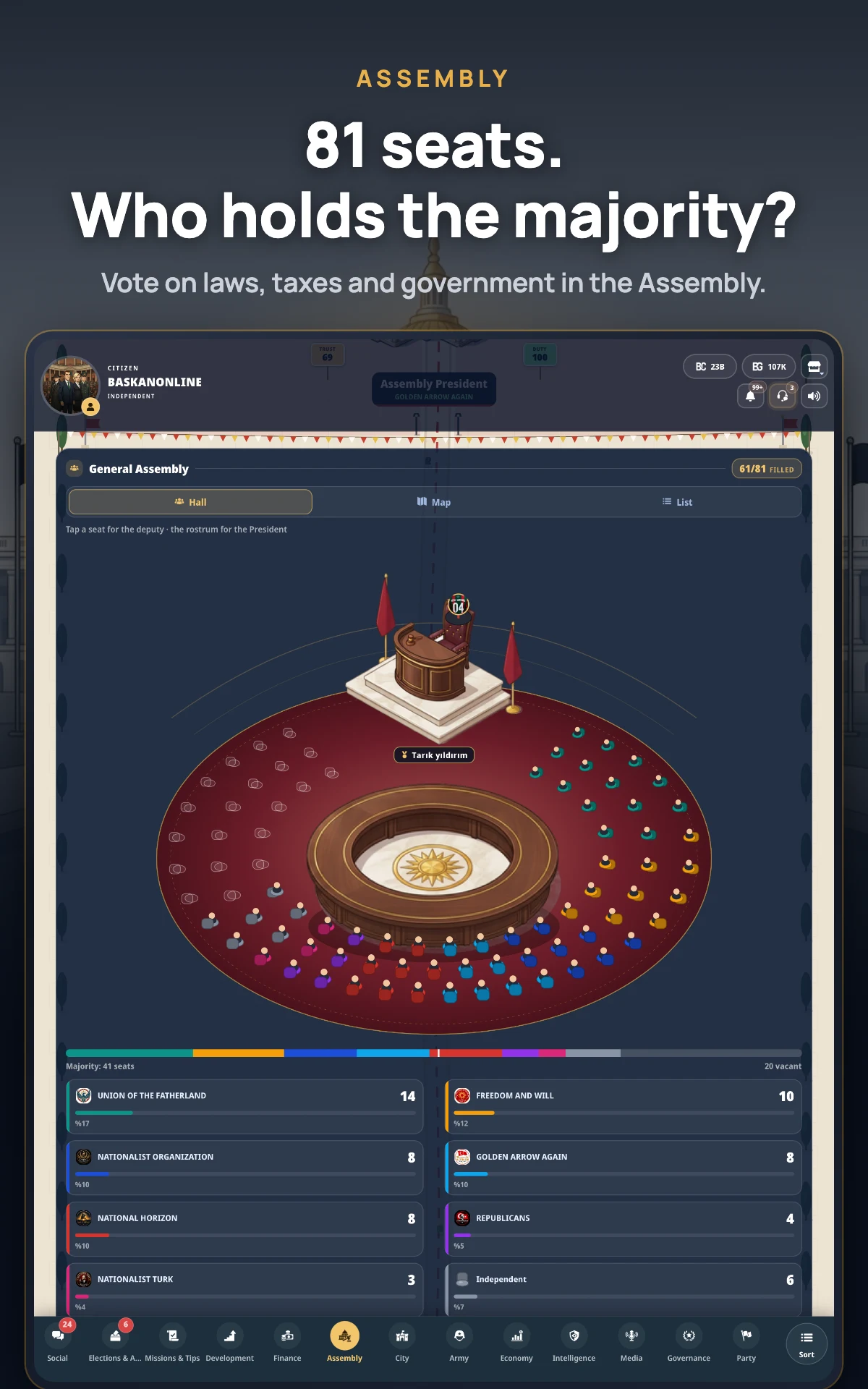 PresidentOnline: GO screenshot